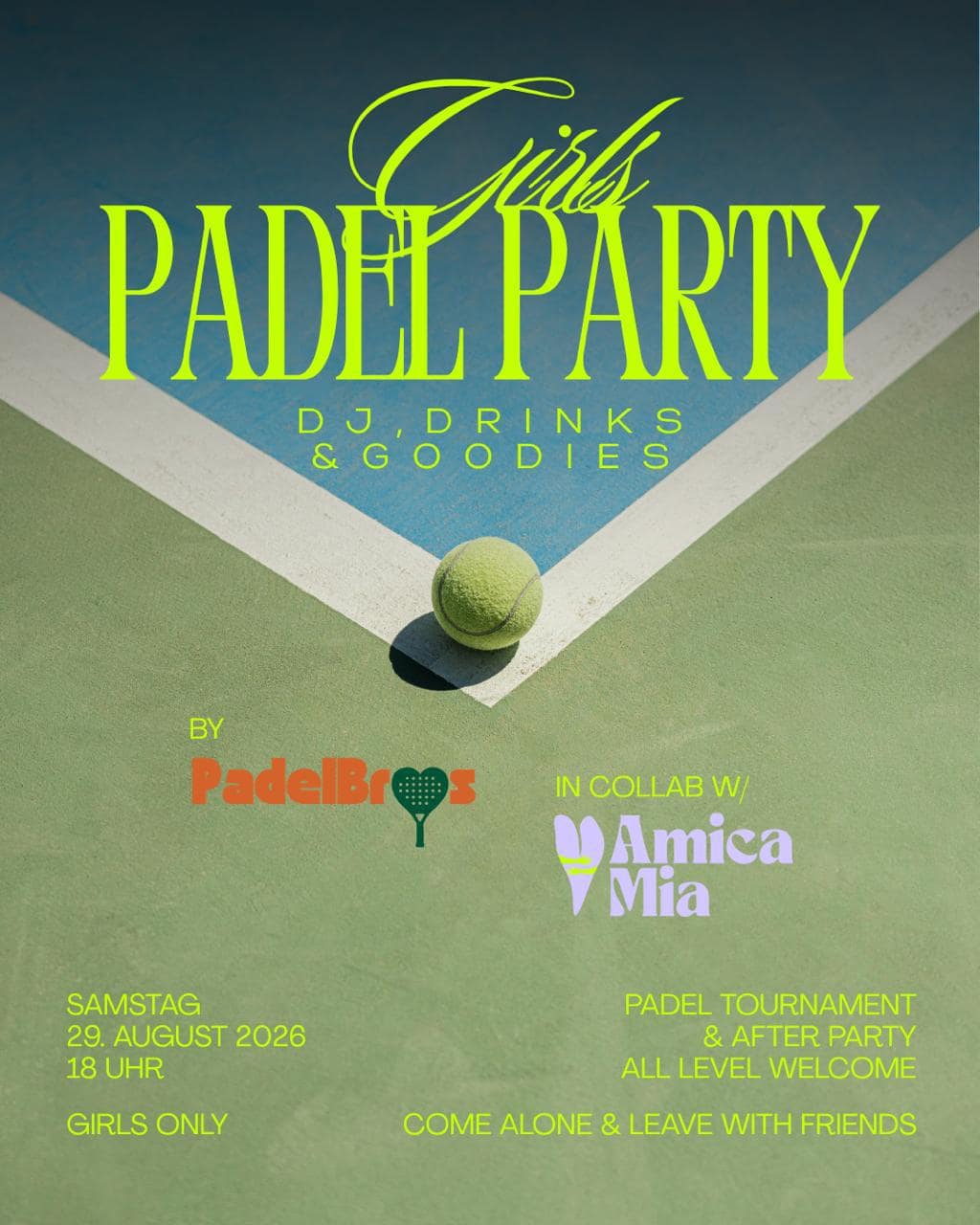 ✨ GIRLS PADEL & SOCIAL NIGHT – PADELBROS × AMICA MIA ✨
