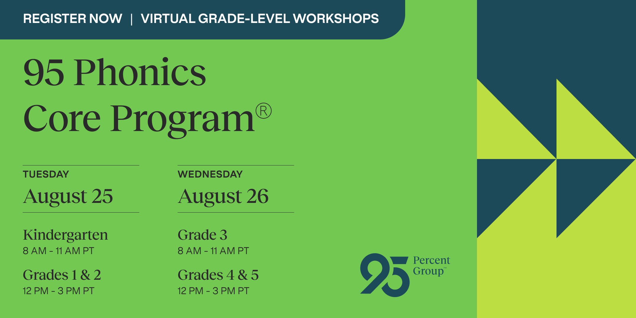 95 Phonics Core  Program®  Virtual Product Workshop, August  25-26, 2026