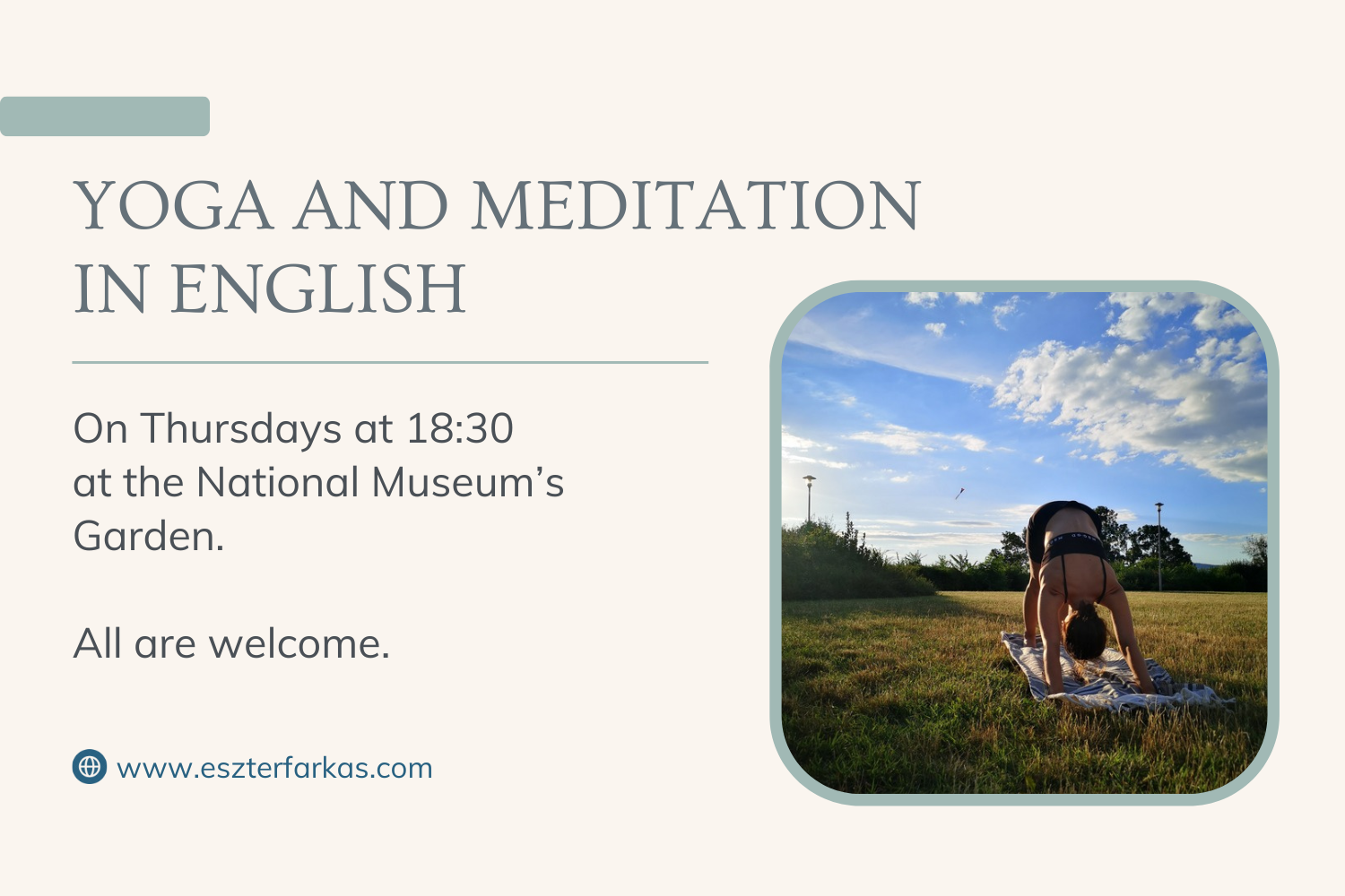 Outdoor Yoga and Meditation For All