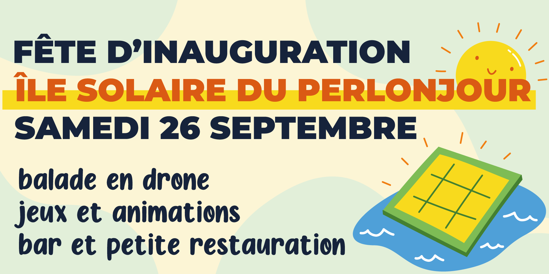 Fête d'inauguration de l'île solaire du Perlonjour