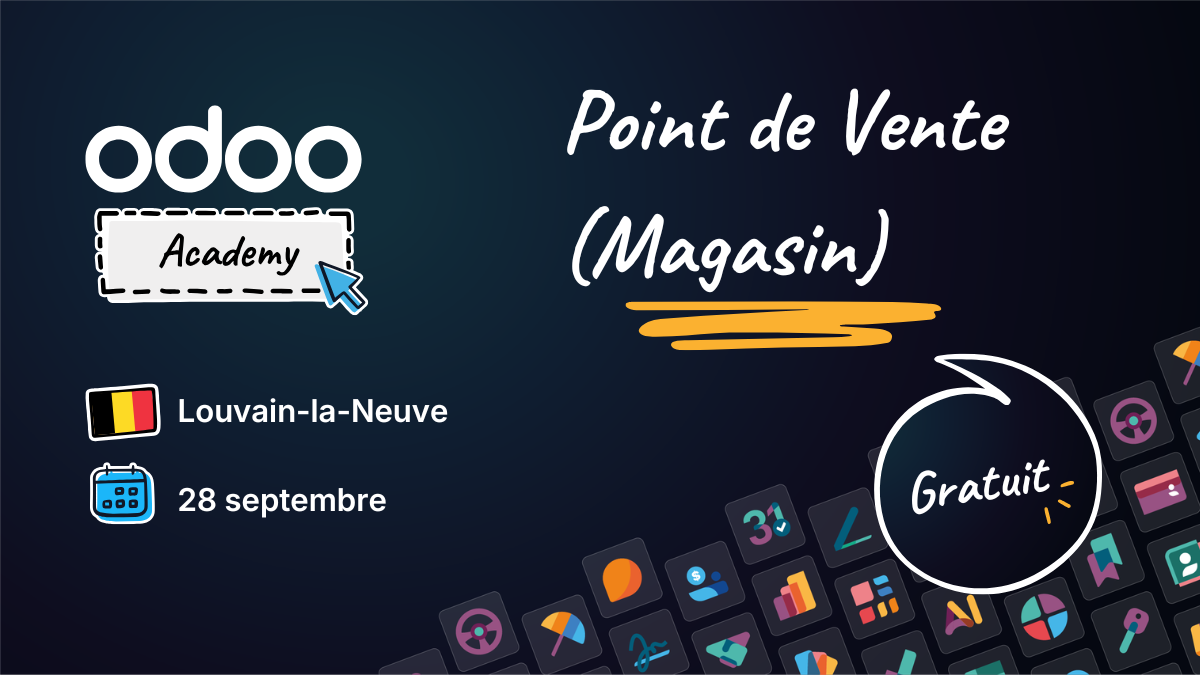Odoo Academy - Point de vente (Magasin)  - Louvain-la-Neuve