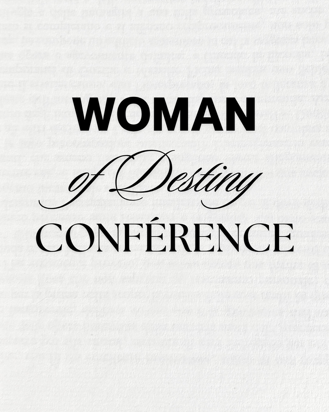 Woman of destiny conference BY W.O.G.I.