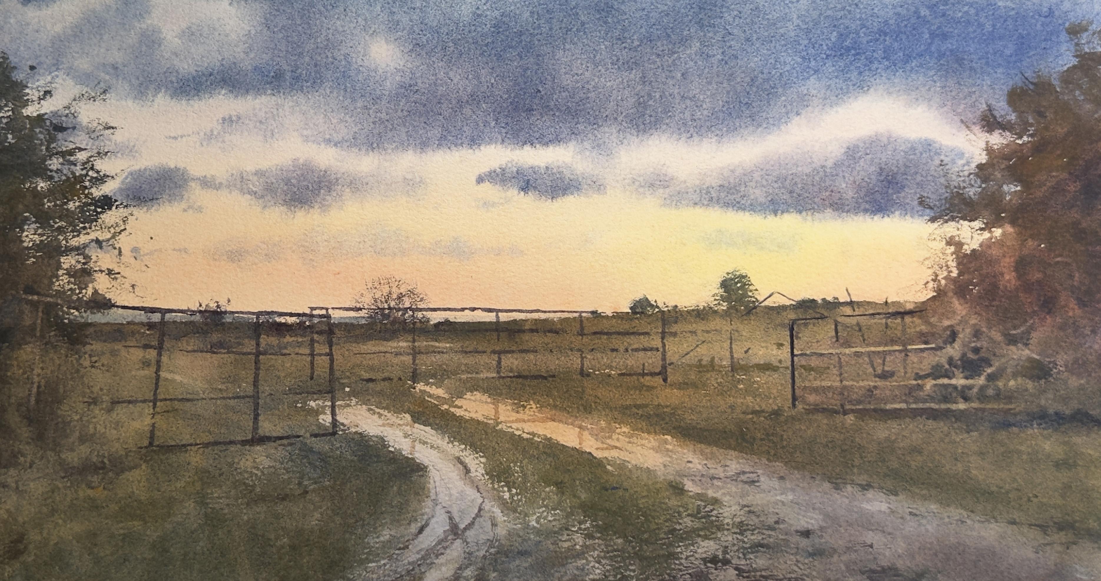 Paint an Evening Landscape  in Watercolour