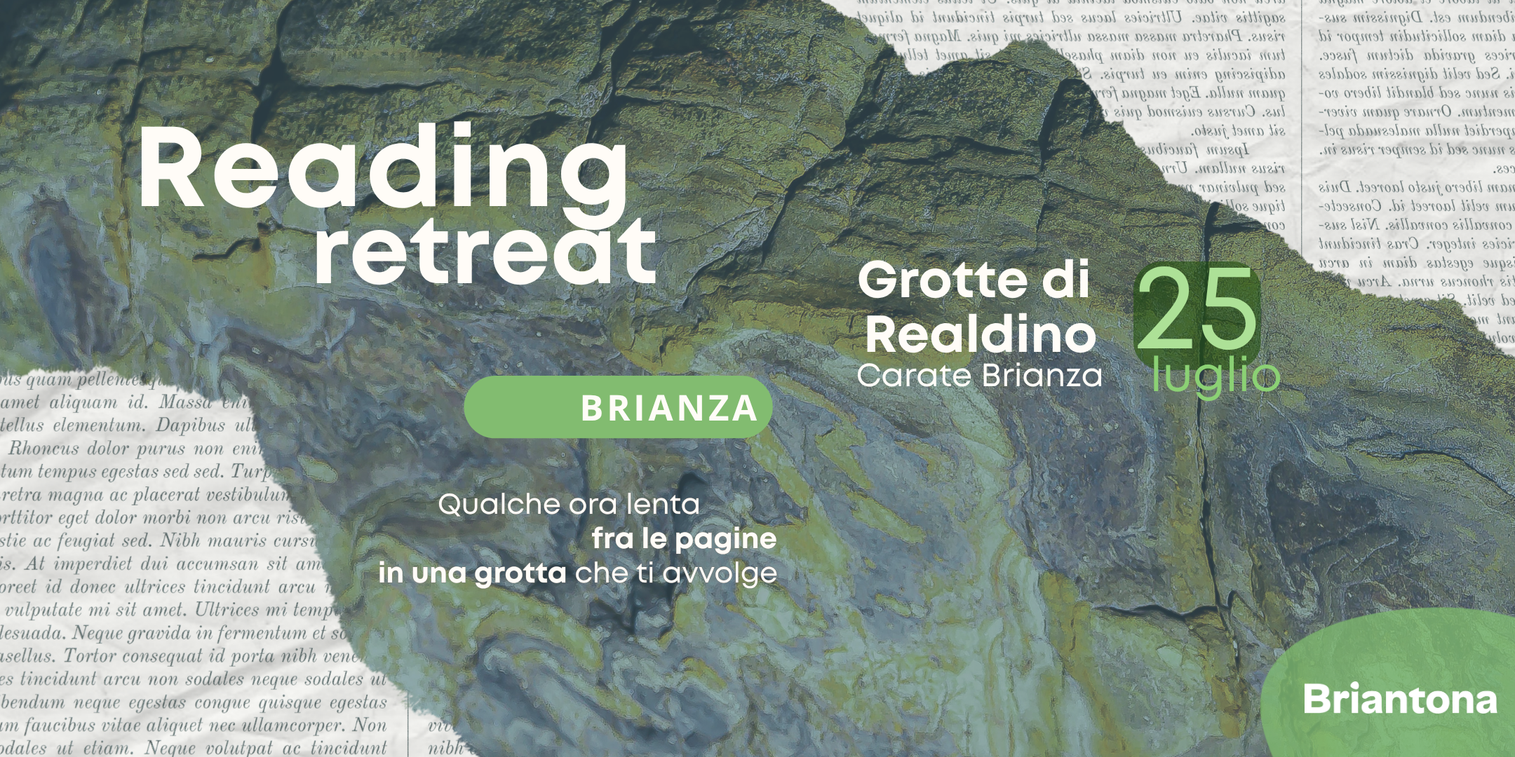 Ritiro Letterario - leggi nelle grotte della Brianza