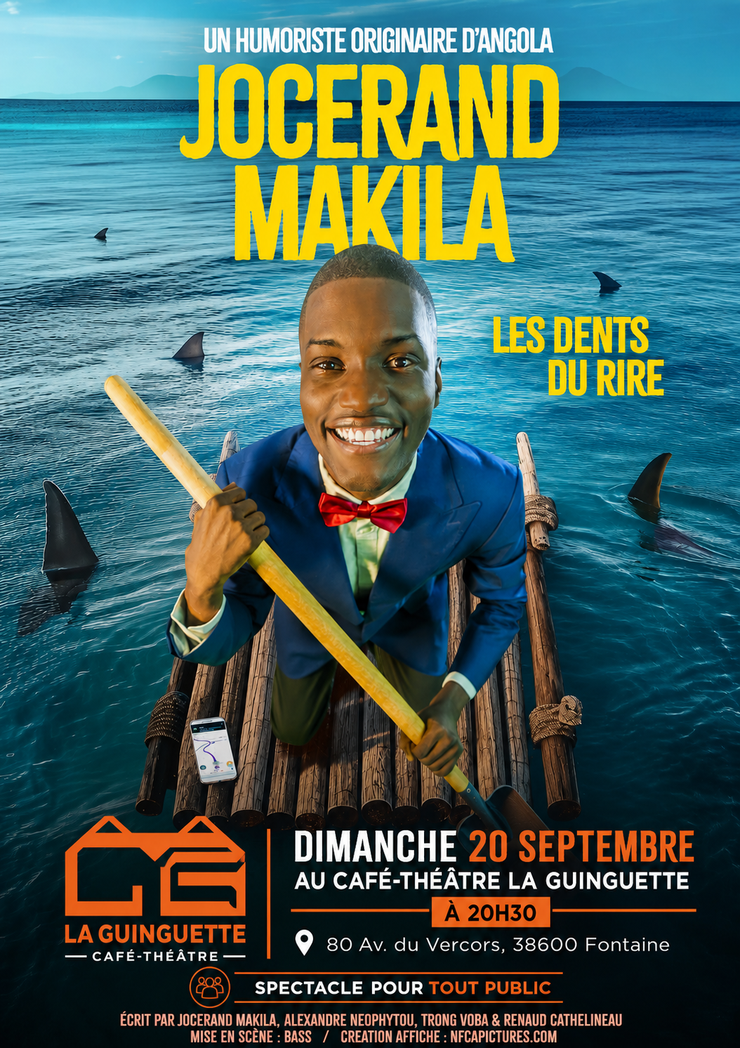 UN HUMORISTE ORIGINAIRE D'ANGOLA au café théâtre LA GUINGUETTE à Grenoble