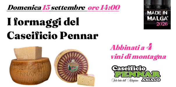 I formaggi del Caseificio Pennar Asiago