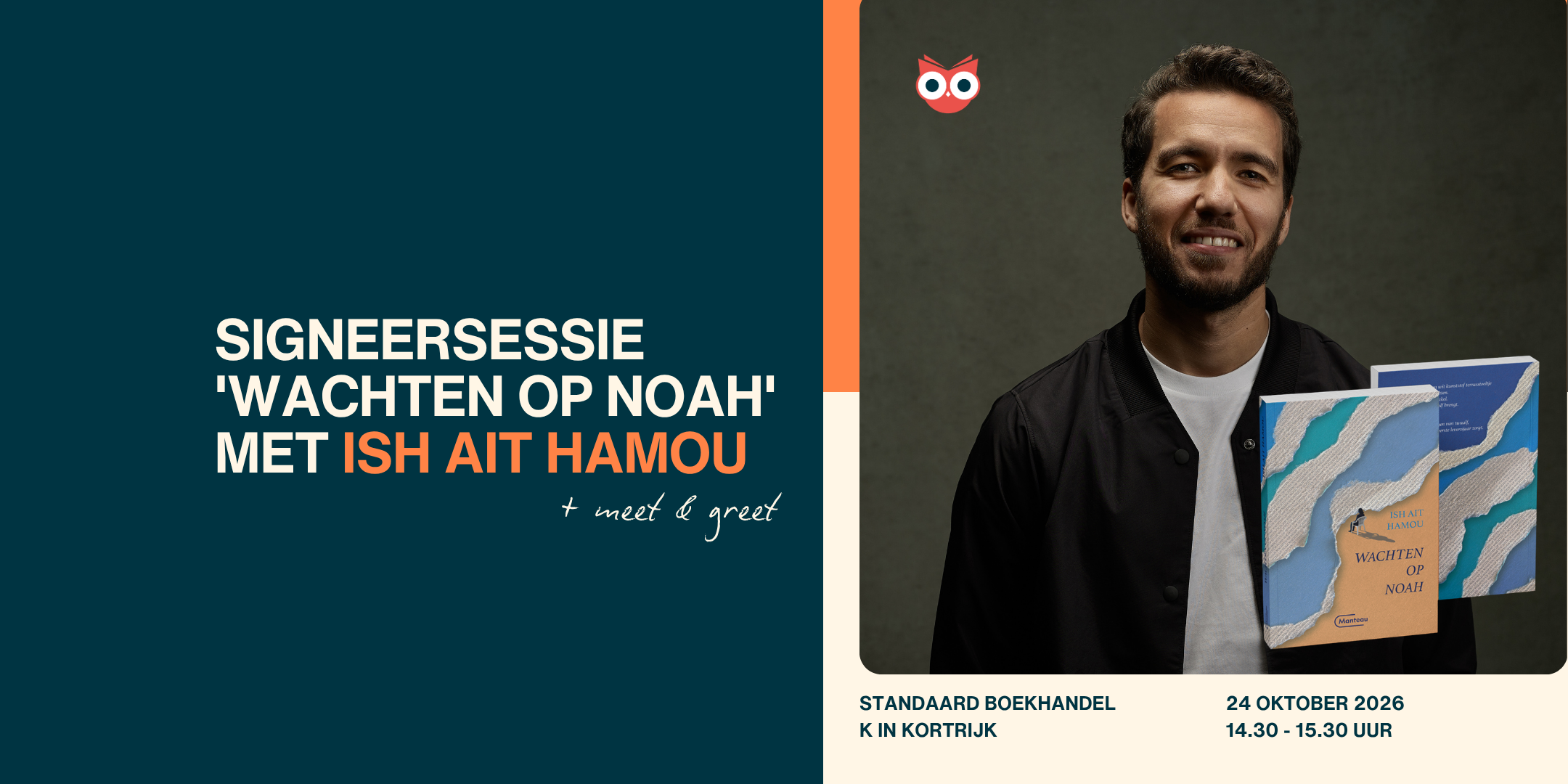 Signeersessie 'Wachten op Noah' met auteur Ish Ait Hamou