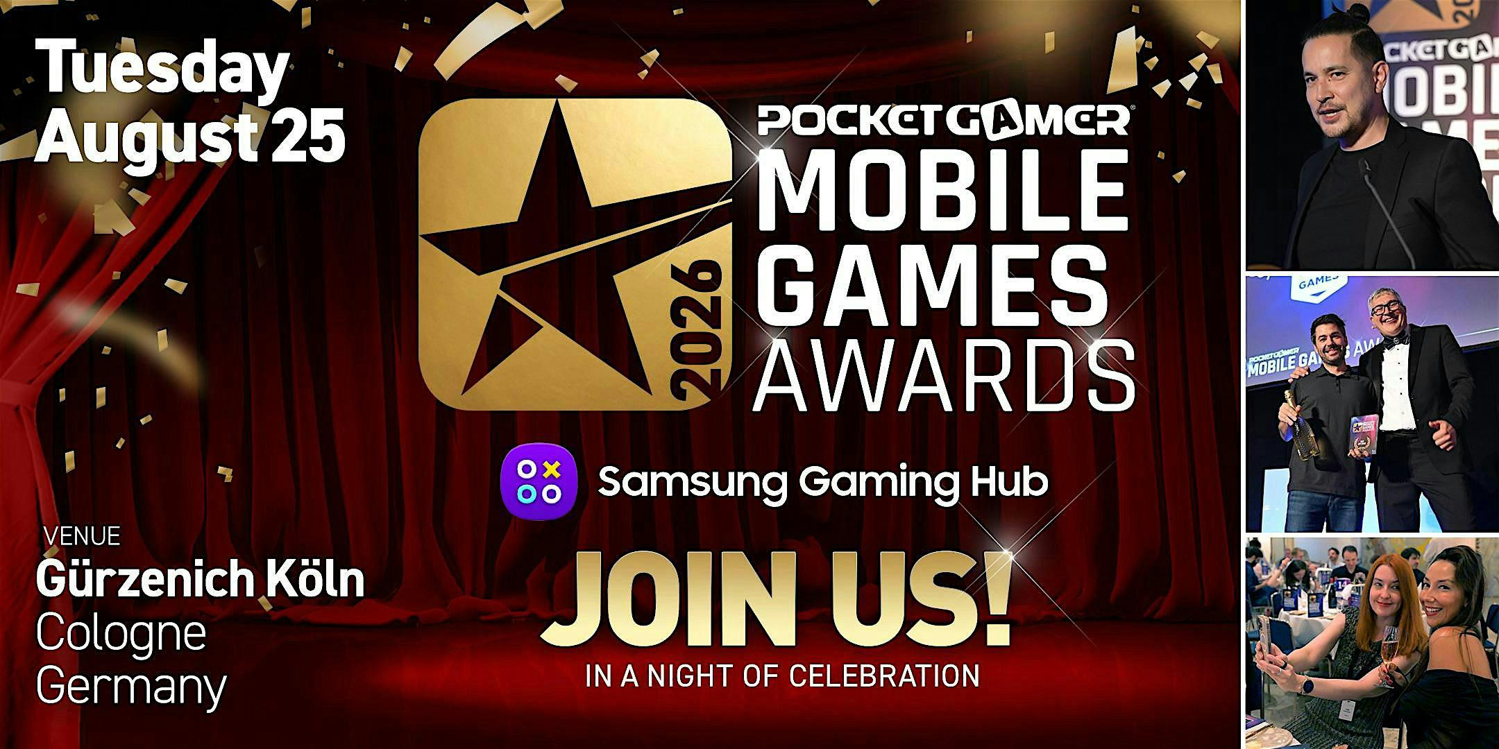 Pocket Gamer Mobile Games Awards 2026 with Samsung Gaming Hub