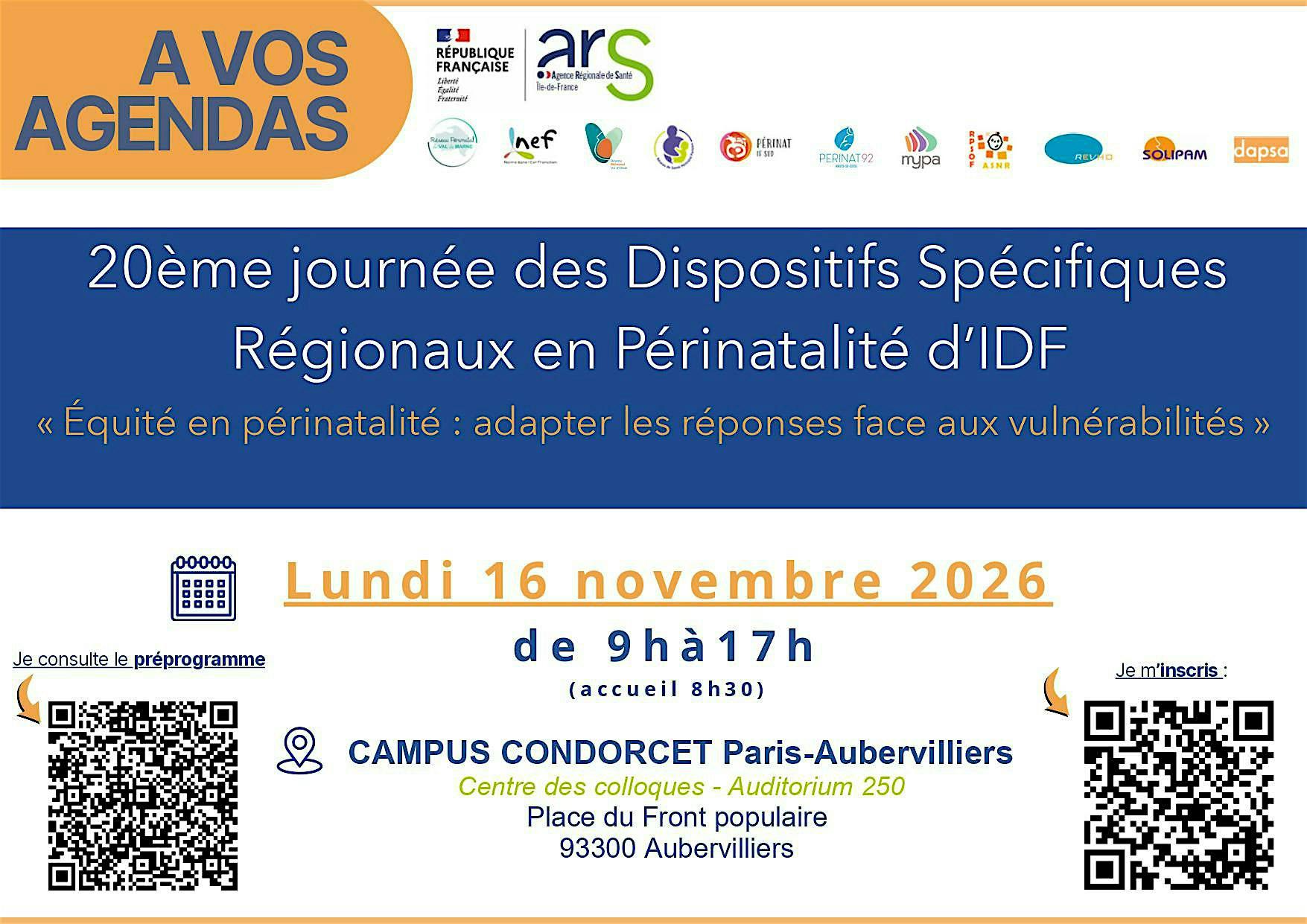 20ème journée des Dispositifs Spécifiques Régionaux en Périnatalité d'IDF