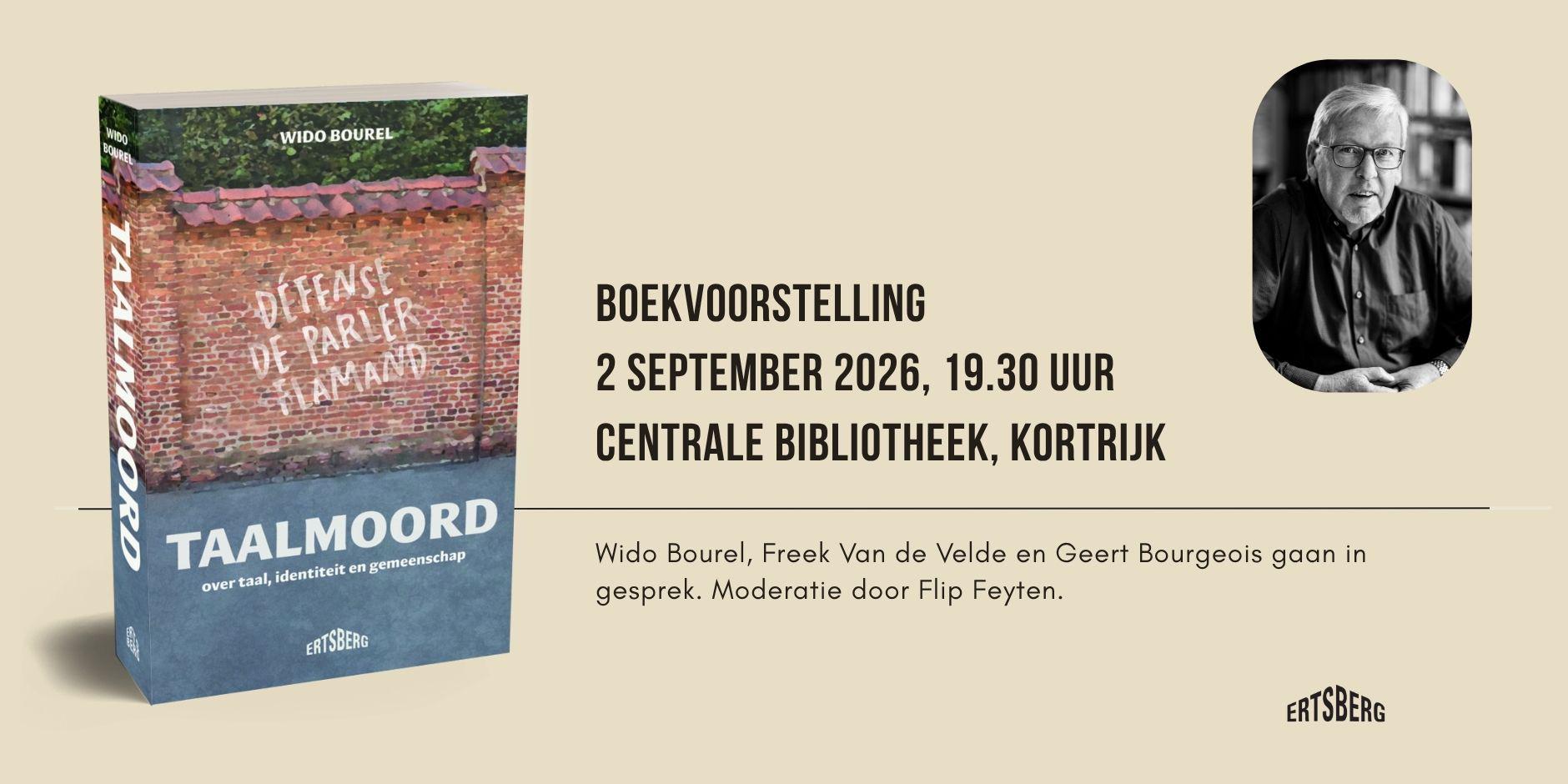 Boekvoorstelling: Wido Bourel - 'Taalmoord'