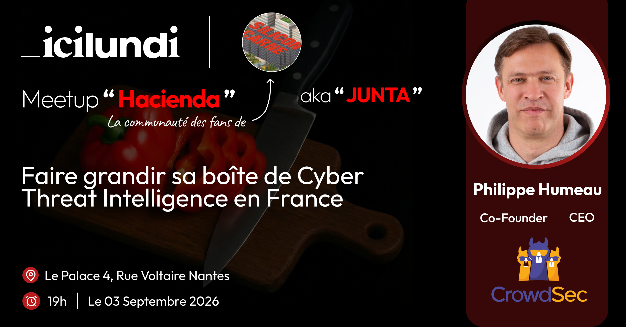 Meetup de l'Hacienda - Cyber Threat Intelligence - CEO CrowdSec
