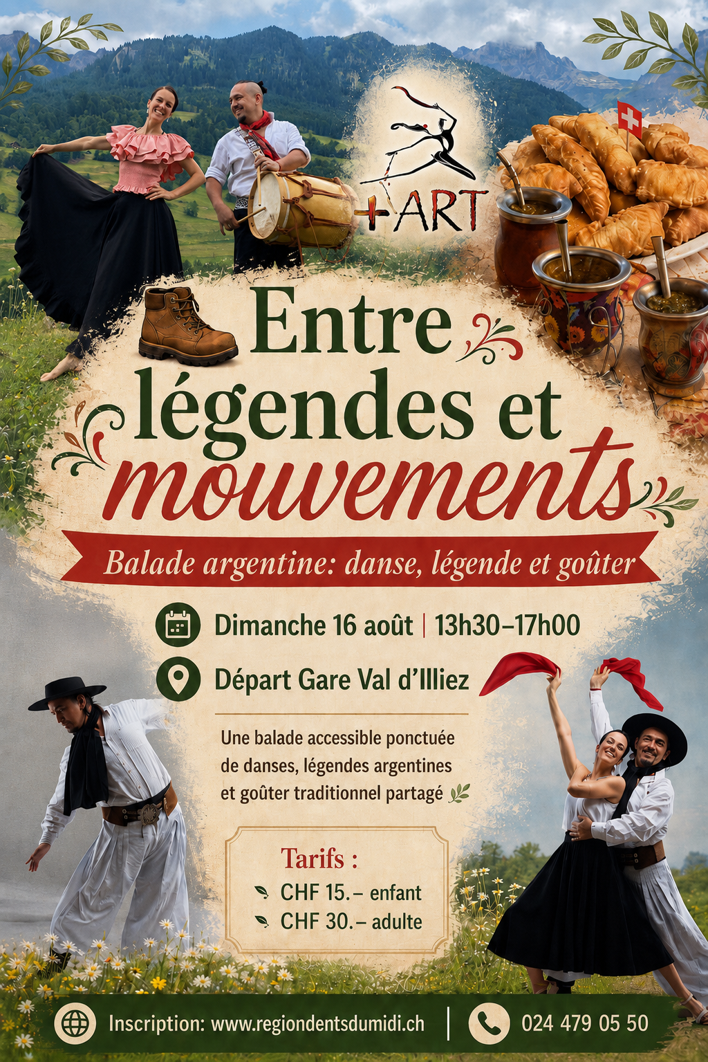 Balade Argentine dans le Valais: danse, légende et goûter