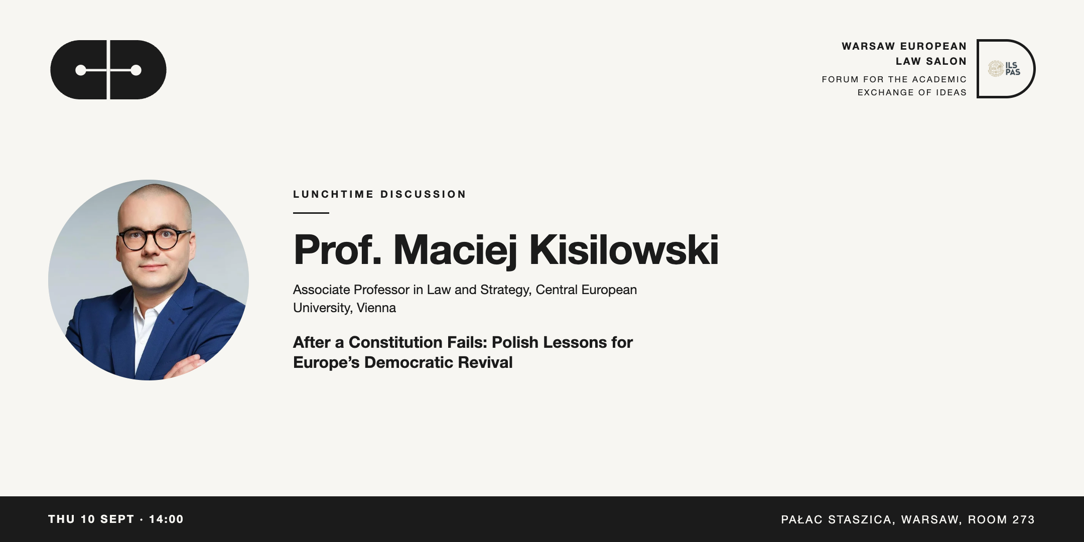 Lunchtime Discussion with Prof. Maciej Kisilowski