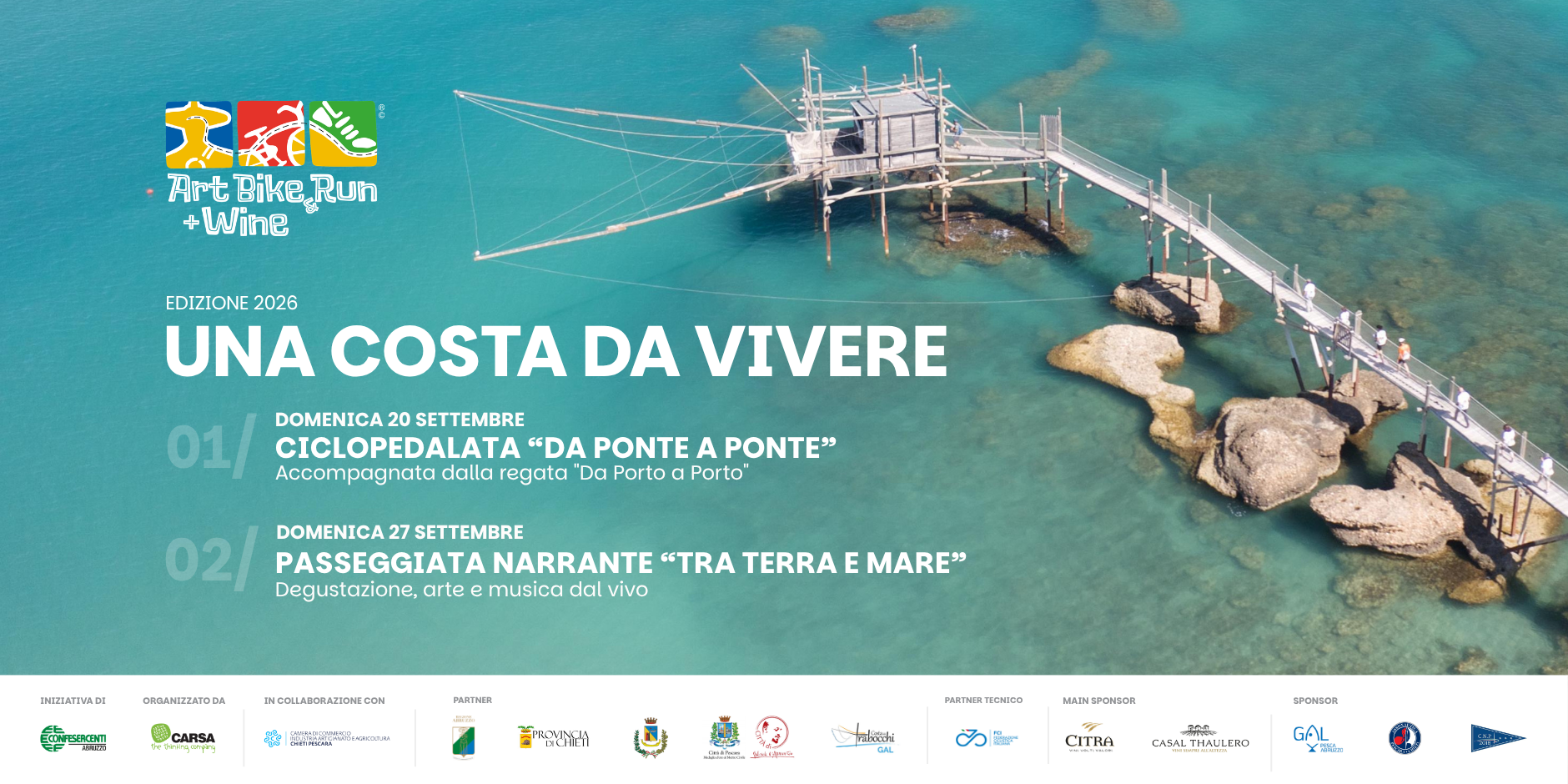 UNA COSTA DA VIVERE | 20 e 27 settembre 2026