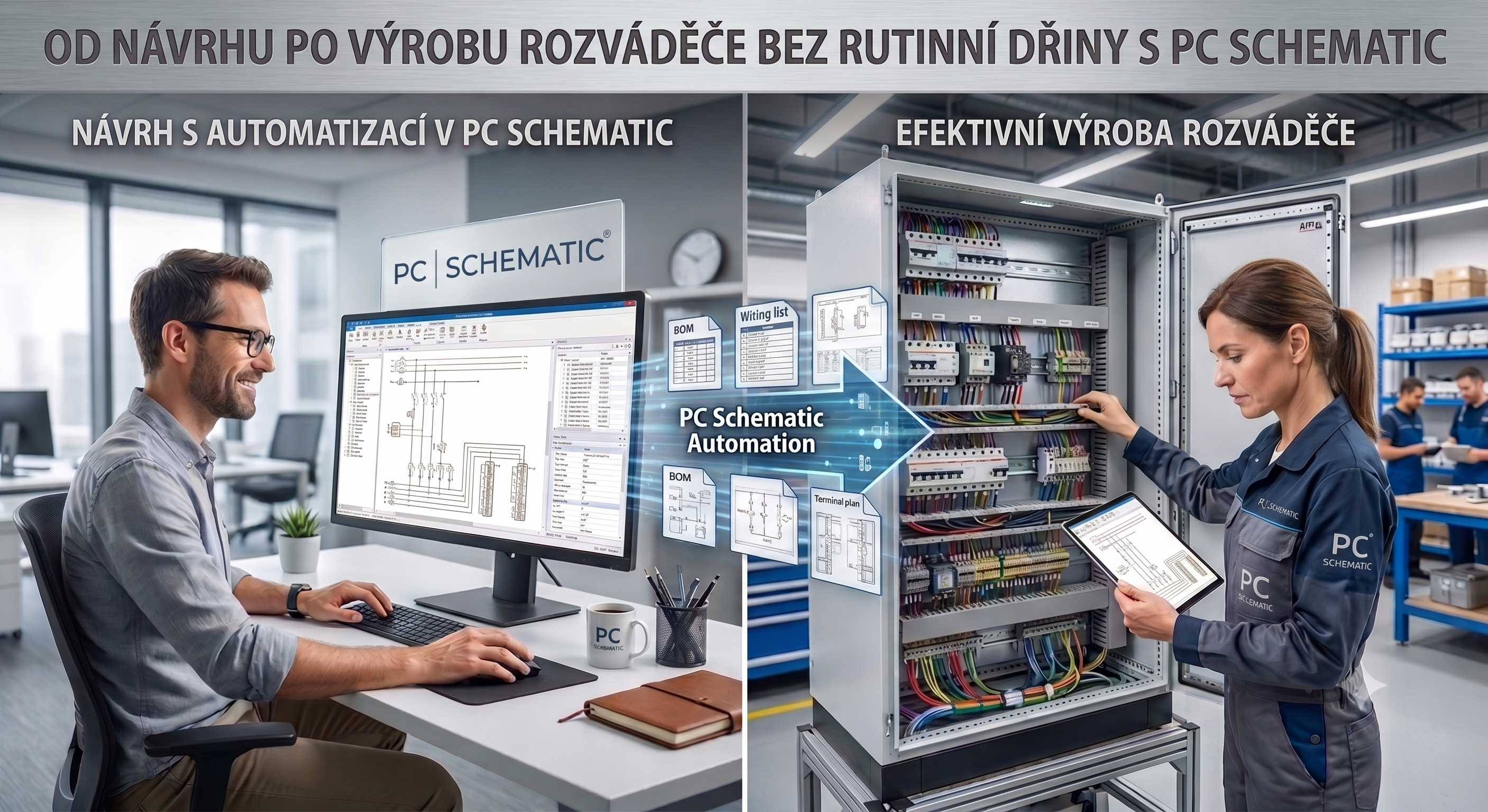 Od návrhu po výrobu rozváděče bez rutinní dřiny s PC Automation