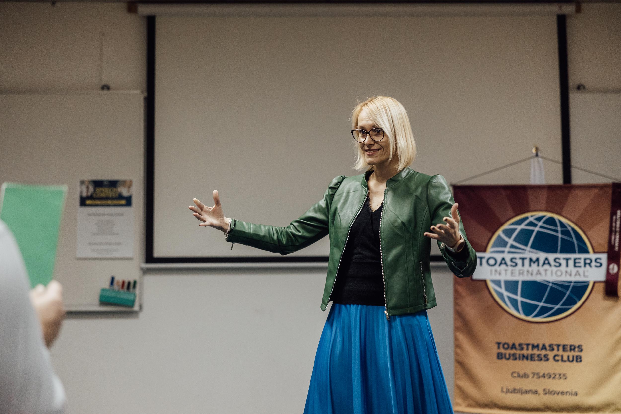 Practise public speaking skills regularly in Ljubljana
