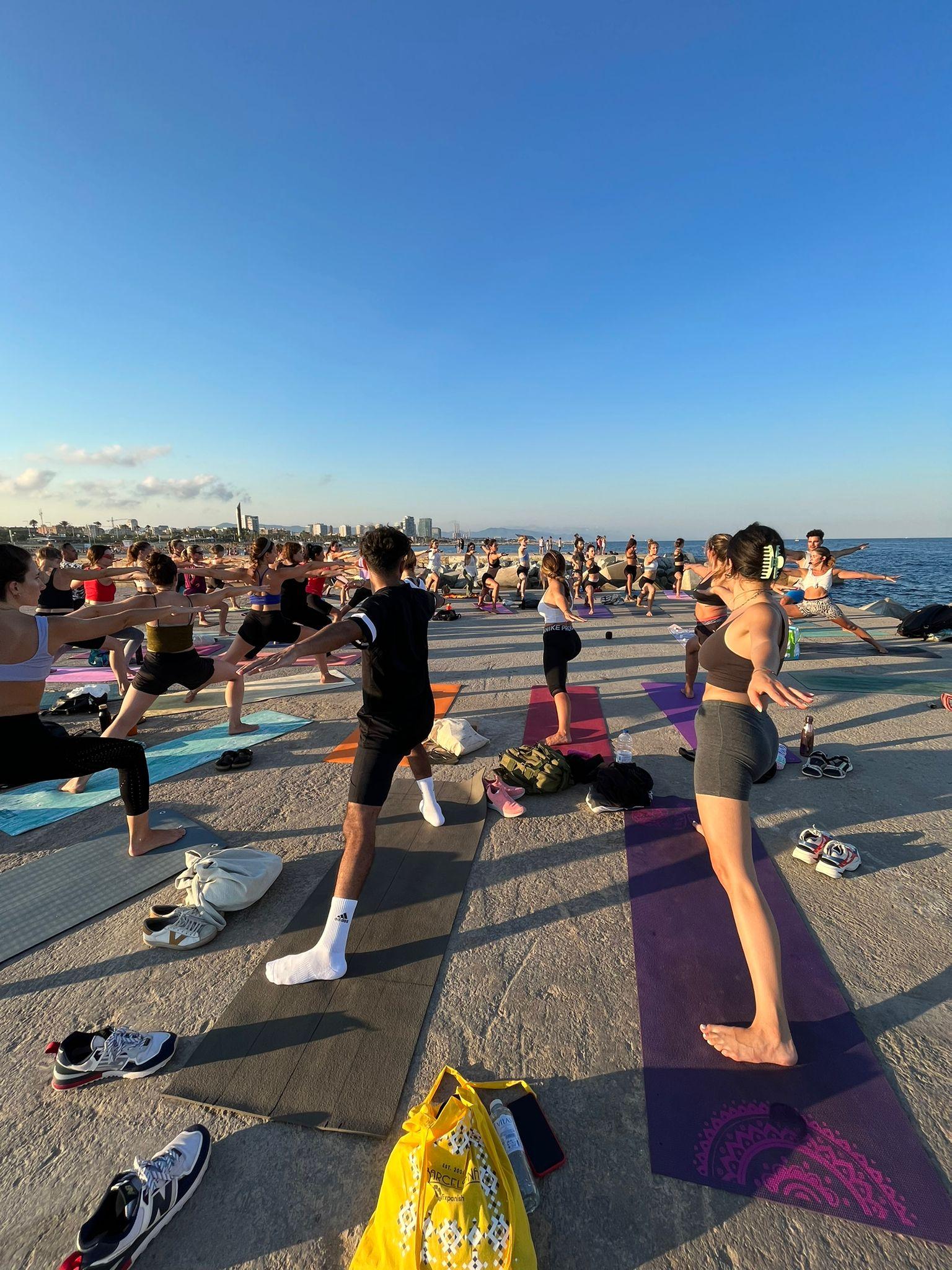 Sunrise Yoga by the Sea.  All levels. Espigón de Bogatell
